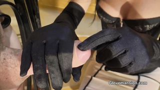 GloveMansion Handjob by lady of the mansion - Fetish Liza