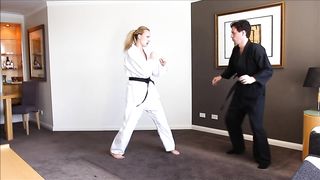 KarateTrampleFemdomGirls - Tamar - Black Belt Tamar Defeats Peter