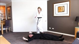 KarateTrampleFemdomGirls - Tamar - Black Belt Tamar Defeats Peter
