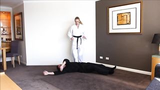 KarateTrampleFemdomGirls - Tamar - Black Belt Tamar Defeats Peter