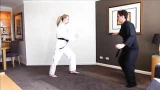 KarateTrampleFemdomGirls - Tamar - Black Belt Tamar Defeats Peter
