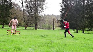 MistressLadyRenee - Ball Stretching Pony Jumping