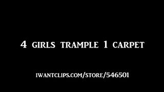 TaiwanTrampleClub - 4 girls trample 1 carpet