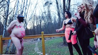 BratPrincess - Ivory Kat Kaylie Jackie Nika & Amber - Paintball Fusillade On Live Slaves