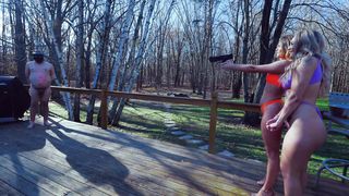 BratPrincess - Ivory Kat Kaylie Jackie Nika & Amber - Paintball Fusillade On Live Slaves