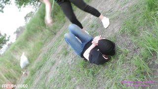 VALERIA - New slave girl for humiliation - Fresh air, nature and dirty feet