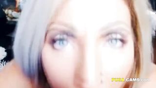 Blue Eyes Blonde pov Sucking and Talking