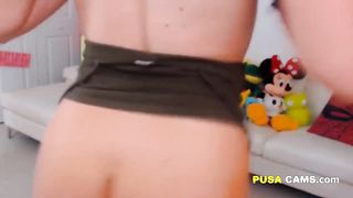 Nerdy Girl with Glasses Hot Live Streamer Teases Masturbates