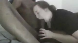 Interracial couple having sex