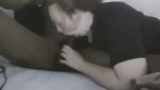 Interracial couple having sex