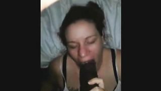 Sucking a big black dick