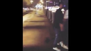 Russian couple fuck on the street