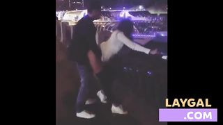 Russian couple fuck on the street