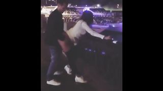 Russian couple fuck on the street