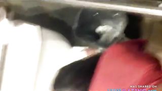 NASTY WHORE GOES ASS TO MOUTH IN BAR BATHROOM