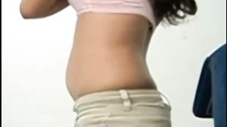 Hot girl showing her tits to doctor