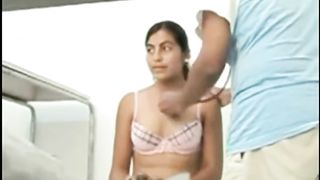 Hot girl showing her tits to doctor