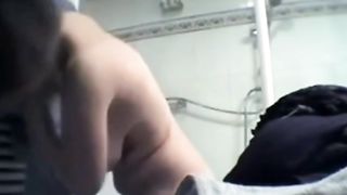 Very busty young girl after shower