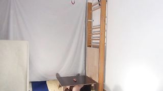 Alina - brown boots trample cock