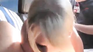 MILF lets stranger finger her in public then fucks husband