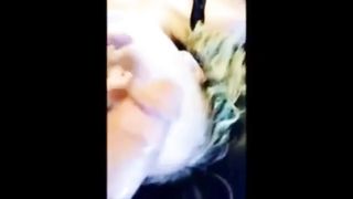 KC Slut Girl w Blue Hair becomes BBC FuckMeat