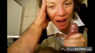 Mature Handjob #3 In the Bathroom