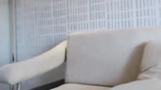Little girl thinks of daddy and fucks the couch