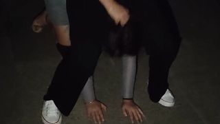 Chinese lezdom at park