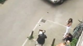 People having sex on the street (The Netherlands).