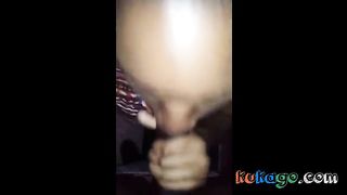 BUSSIN NUT IN HER MOUTH