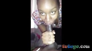 BUSSIN NUT IN HER MOUTH