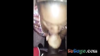 BUSSIN NUT IN HER MOUTH