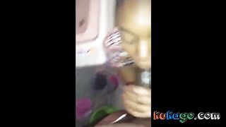 BUSSIN NUT IN HER MOUTH