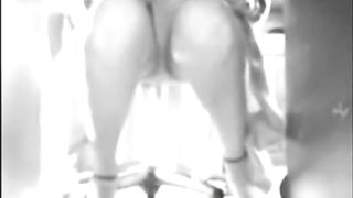 girl masturbating under desk