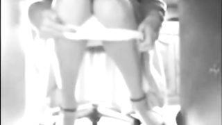 girl masturbating under desk