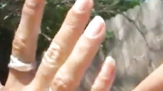 Hairy sloppy pussy cougar fingering herself 2