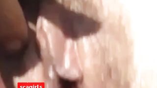 Hairy sloppy pussy cougar fingering herself 2