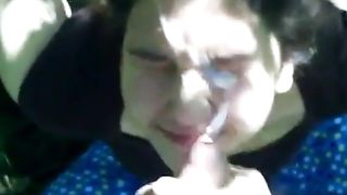 Friend lets me unload a thick nut on her face