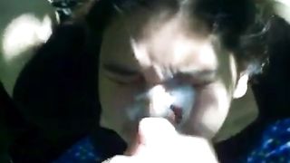 Friend lets me unload a thick nut on her face