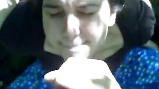 Friend lets me unload a thick nut on her face