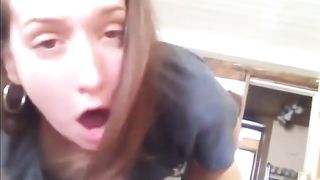 Hot MILF Orgasm During Blowjob