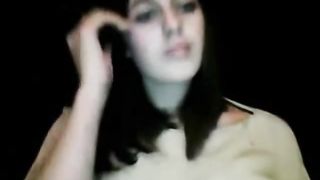 Webcam Teen eyes green.