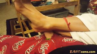 Asian footjob