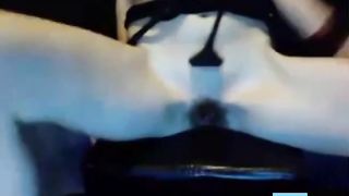 Gagging hairy, submissive girl.