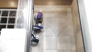 Skinny chick shows off her huge lips