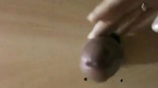 Korean girl sucks cock in a bathroom gloryhole and gets cum