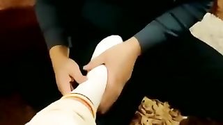 【桃奈情侣】情侣主棉袜裸足羞辱贱狗（上）【13分钟】