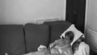 Older woman caught masturbating on the couch