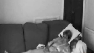 Older woman caught masturbating on the couch