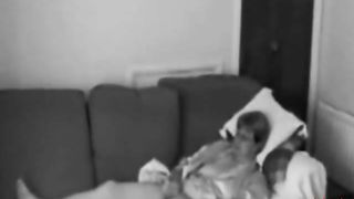 Older woman caught masturbating on the couch